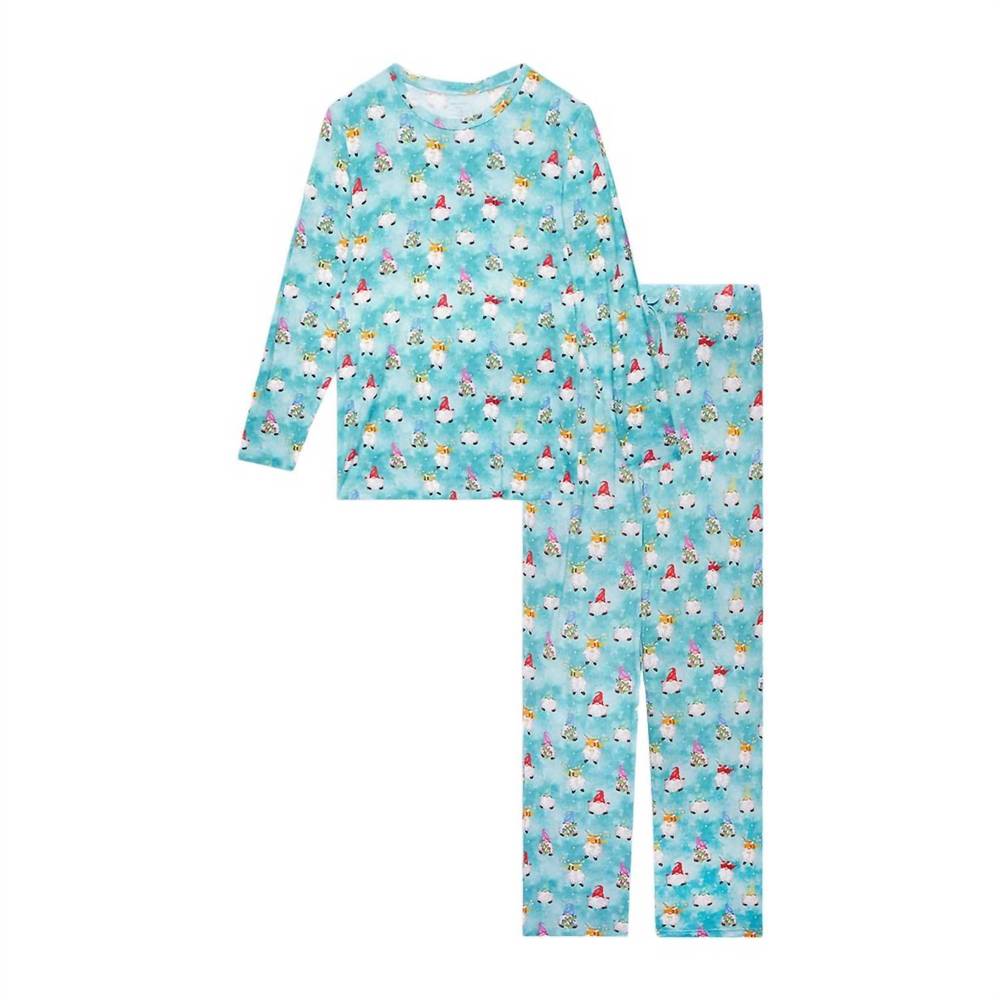 NEW POSH PEANUT men’s long sleeve sleepwear set in gnomey